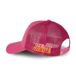 Casquette trucker avec filet effet satiné et patch Poly