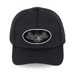 Casquette 6 panneaux filet en mesh écusson hologramme Sport