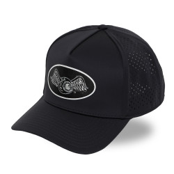 Casquette 6 panneaux filet en mesh écusson hologramme Sport