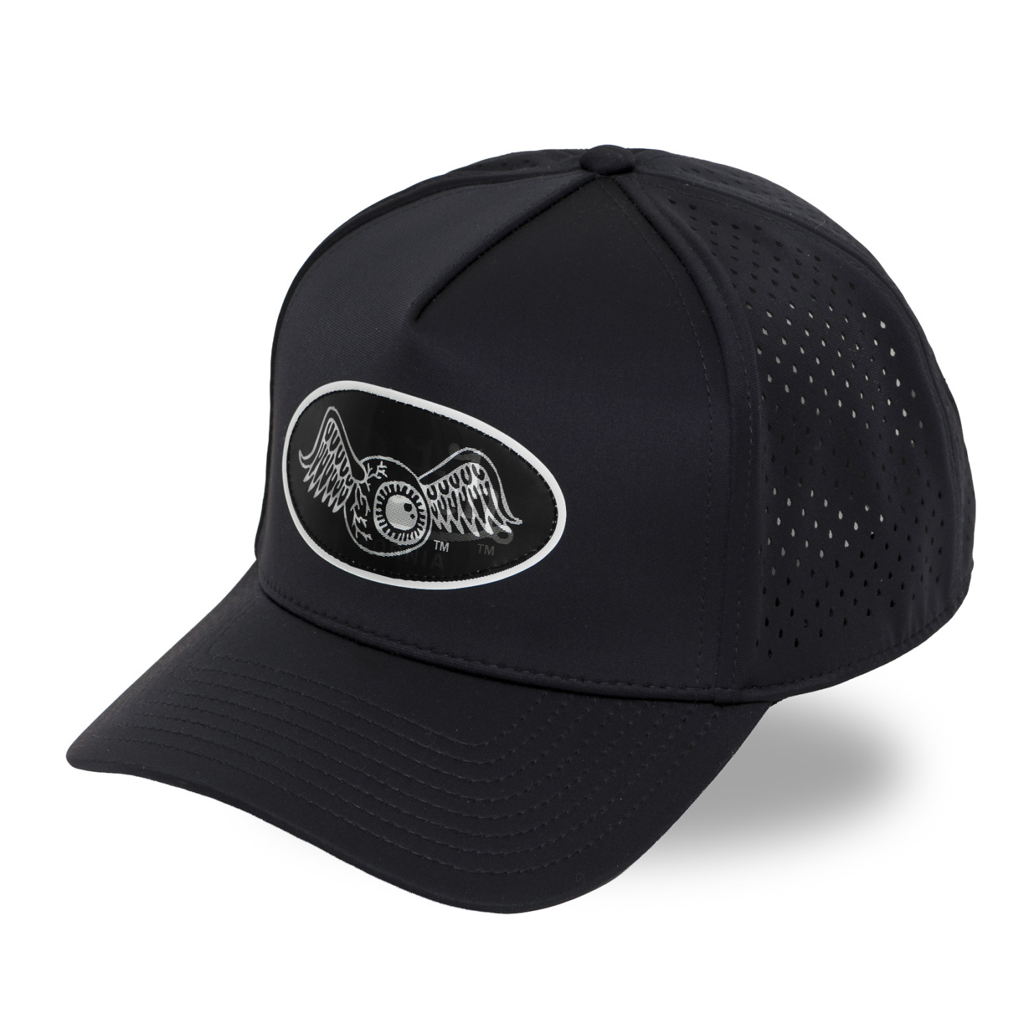 Casquette 6 panneaux filet en mesh écusson hologramme Sport