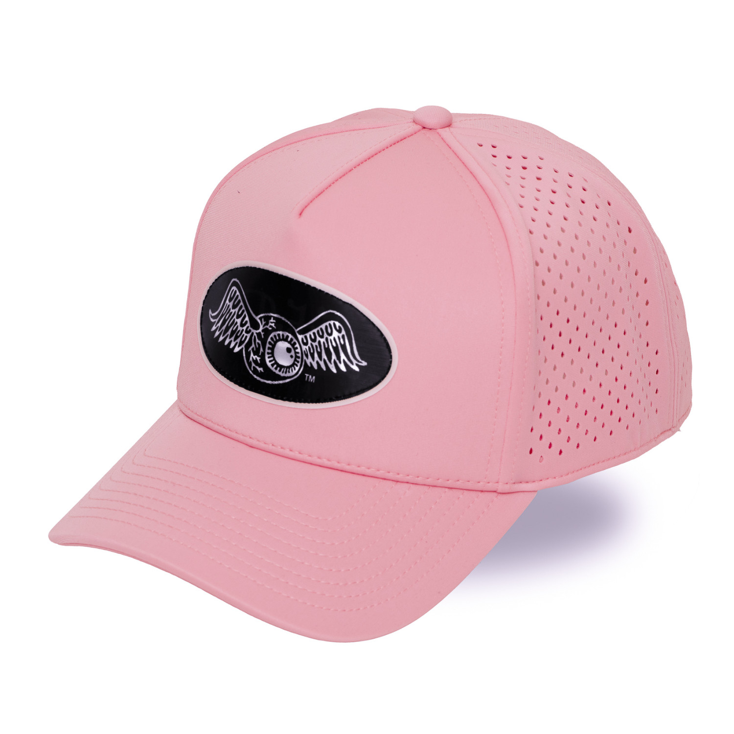 Casquette 6 panneaux filet en mesh écusson hologramme Sport