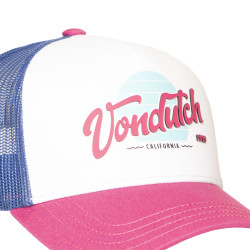 Casquette trucker filet et devant imprimé avec écusson rubber Surf