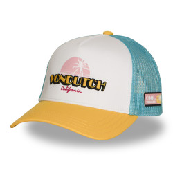Casquette trucker avec filet et devant imprimé avec broderie Surf