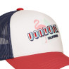 Casquette trucker filet et devant imprimé avec écusson rubber Surf
