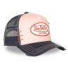 Casquette trucker avec filet effet usé et patch brodé Used