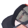 Casquette trucker avec filet effet usé et patch brodé Used