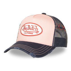 Casquette trucker avec filet effet usé et patch brodé Used