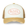 Casquette trucker avec filet effet usé et patch brodé Used