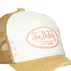 Casquette trucker avec filet effet usé et patch brodé Used