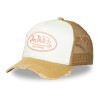 Casquette trucker avec filet effet usé et patch brodé Used