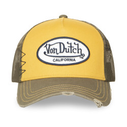 Casquette trucker avec filet effet usé et patch brodé Used