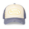 Casquette trucker avec filet effet usé et patch brodé Used
