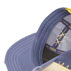 Casquette trucker avec filet effet usé et patch brodé Used