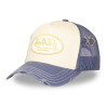 Casquette trucker avec filet effet usé et patch brodé Used