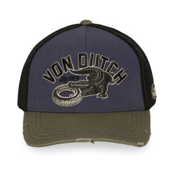 Casquette baseball premium filet avec broderie & effet usé Wild Croco