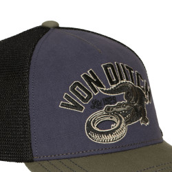 Casquette baseball premium filet avec broderie & effet usé Wild Croco