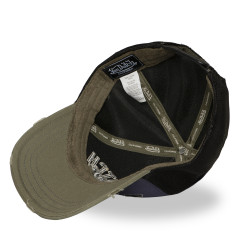 Casquette baseball premium filet avec broderie & effet usé Wild Croco