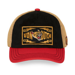 Casquette baseball premium en velours avec filet & écusson Wild Tiger