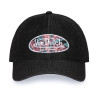 Casquette Dad Cap en coton avec écusson imprimé Denim Black