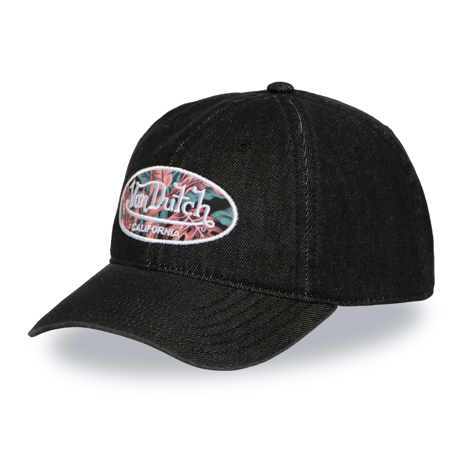 Casquette Dad Cap en coton avec écusson imprimé Denim Black