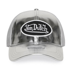 Casquette baseball avec filet en vinyl brillant avec écusson Shiny