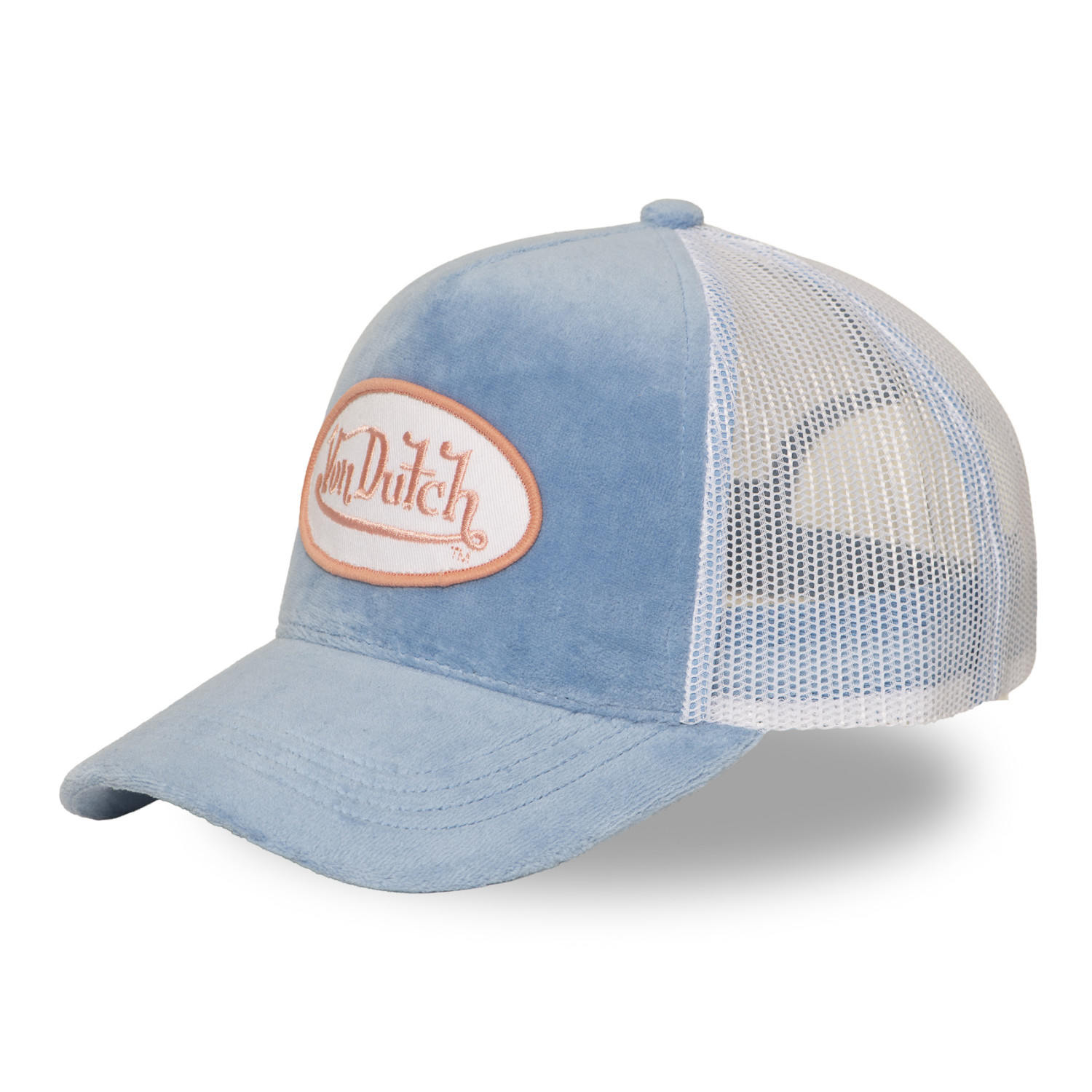 Casquette trucker avec filet en velours doux Kylie