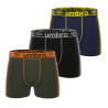 Lot de 3 boxers homme uni et surpiqûres colorées Pro Mesh Cooling