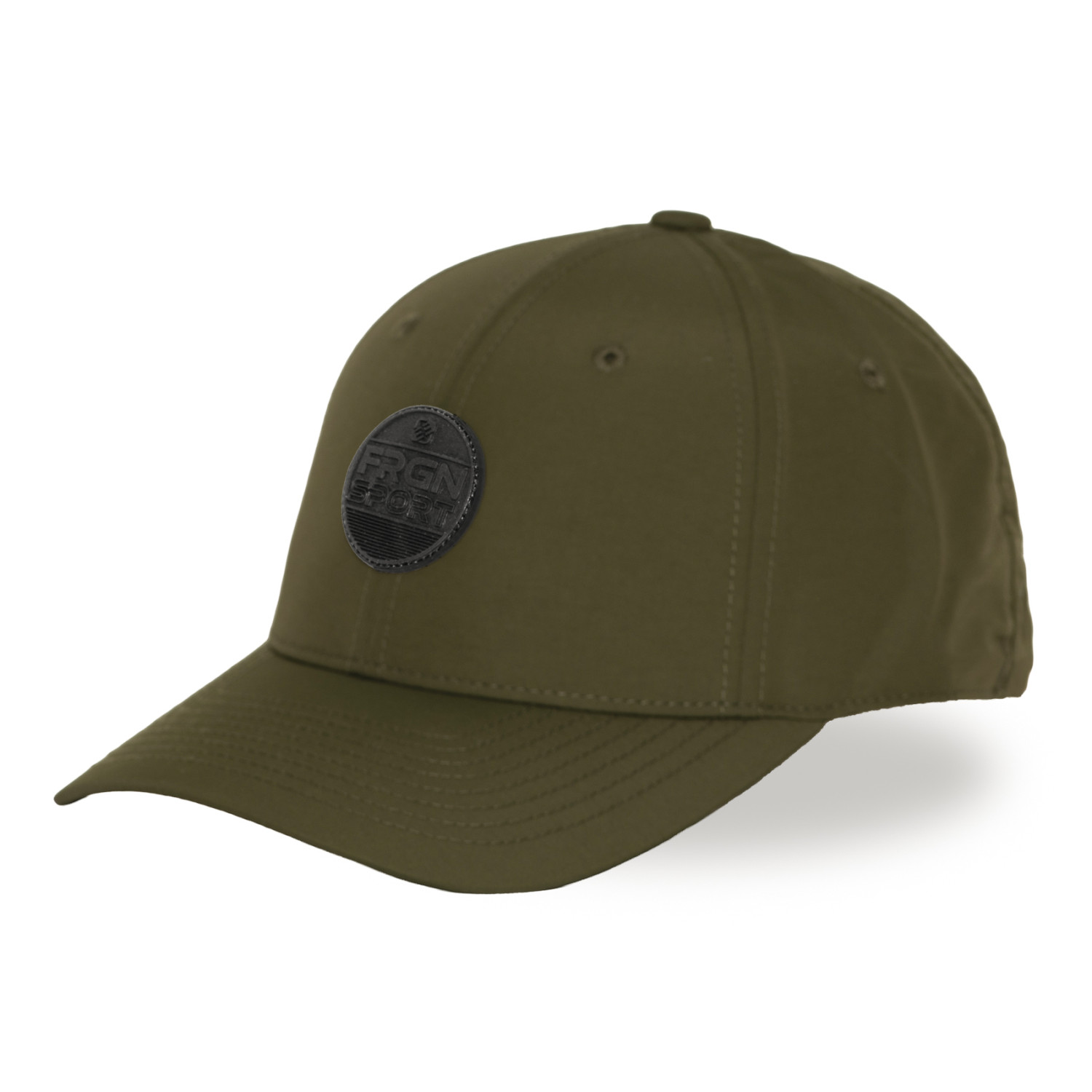 Casquette baseball avec écusson rond PU et réglage par cordon FRGN
