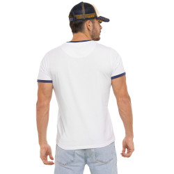 T-shirt  homme en coton stretch col rond avec print devant Blast