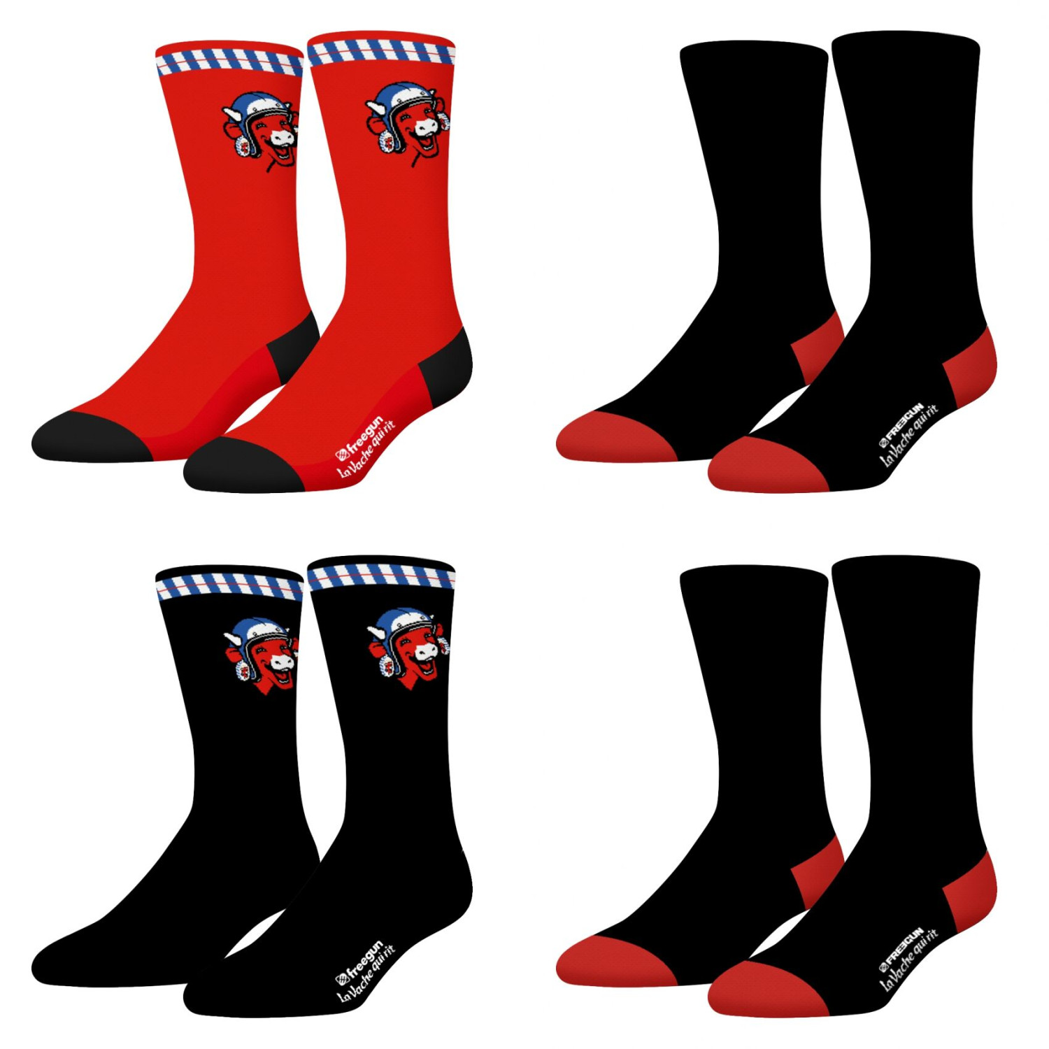 Lot de 4 paires de chaussettes homme La Vache Qui Rit