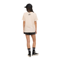 T-shirt femme col rond regular avec print devant et dos Devil