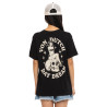 T-shirt femme loose col rond print devant et dos Pin Up