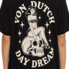 T-shirt femme loose col rond print devant et dos Pin Up