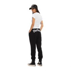 T-shirt femme moulant col rond print glitter devant Lucy