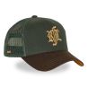 Casquette trucker uni filet logo brodé visière suédine English Pub