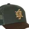 Casquette trucker uni filet logo brodé visière suédine English Pub