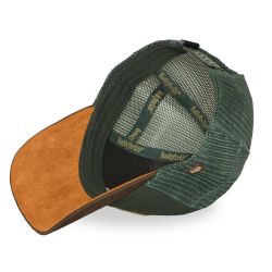 Casquette trucker uni filet logo brodé visière suédine English Pub