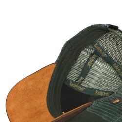 Casquette trucker uni filet logo brodé visière suédine English Pub