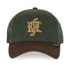 Casquette trucker uni filet logo brodé visière suédine English Pub