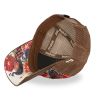 Casquette trucker imprimée filet logo brodé visière simili Kado
