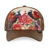 Casquette trucker imprimée filet logo brodé visière simili Kado