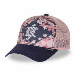 Casquette trucker imprimée filet logo brodé visière imprimée Hanami