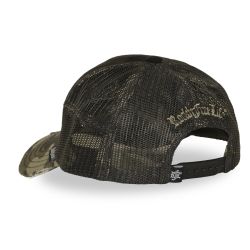 Casquette trucker used imprimée avec filet logo brodé Army of One