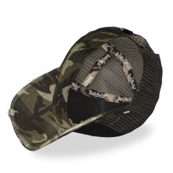 Casquette trucker used imprimée avec filet logo brodé Army of One