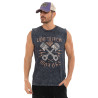 Débardeur homme col rond en jersey acid wash Sept