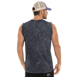 Débardeur homme col rond en jersey acid wash Sept