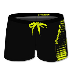 Boxer de bain enfant imprimé uni Black