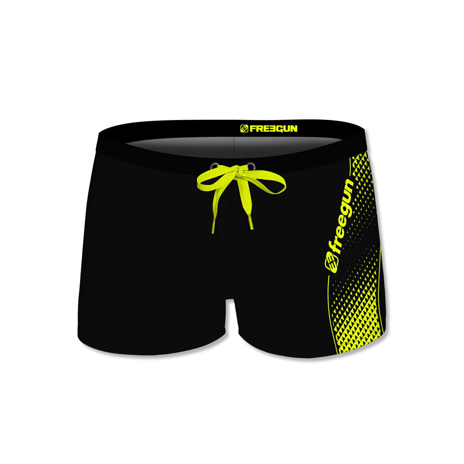 Boxer de bain enfant imprimé uni Black