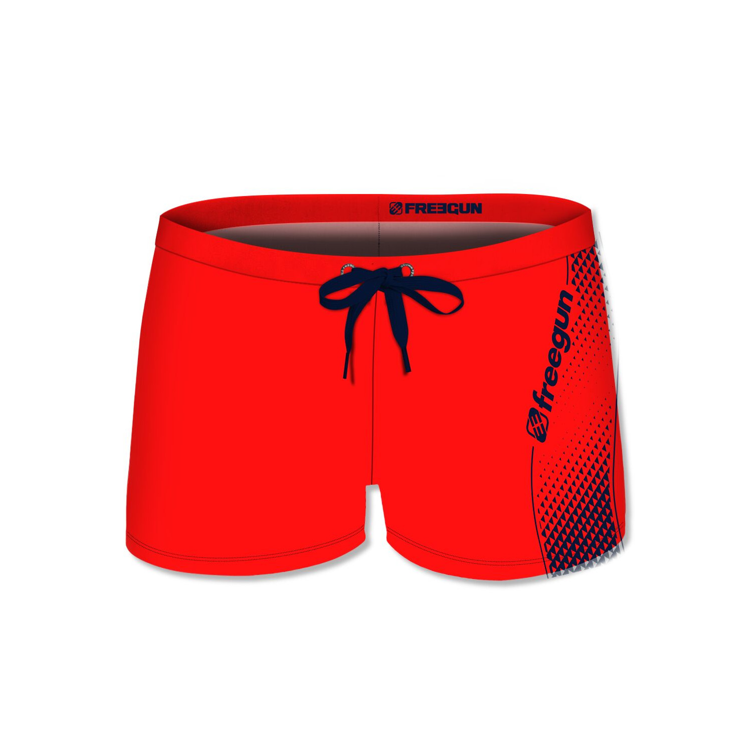 Boxer de bain enfant imprimé uni Red
