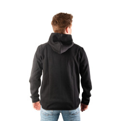 Sweat sport zippé à capuche homme en interlock et patch rubber Clyde